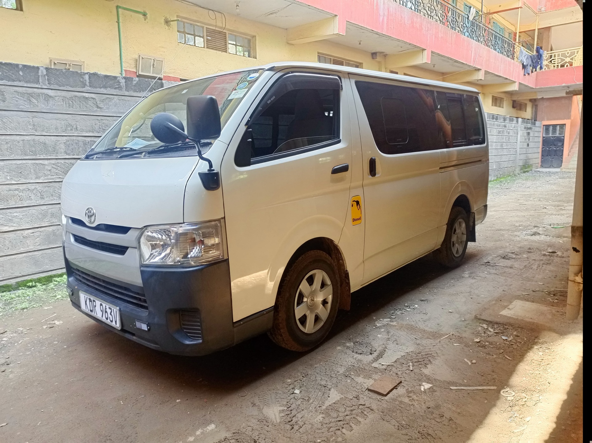 Front view of Toyota HiAce diesel van